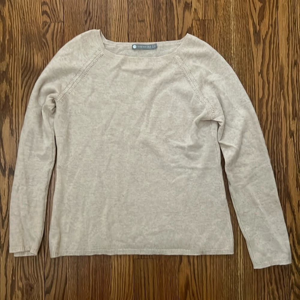InCashmere Cream 100% cashmere sweater